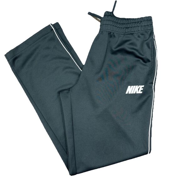 Y2K Nike Warm Up Track Pants Gray Drawstring Logo Gym Athletic Men's Medium - Picture 1 of 7